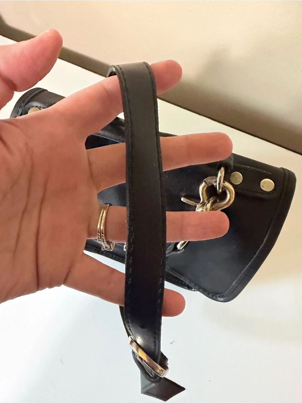 Vintage Coach Black Leather Pocket Bag - Made in the USA